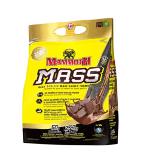 MAMMOTH MASS: Weight Gainer, High Calorie Protein Powder Workout Smoothie Shake, Meal Replacement, Low Sugar, Whey Isolate Concentrate, Casein Protein Blend, Weight Training, High Protein (5lb),